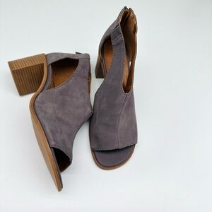 Lucky Brand Gray Saimy  Heeled Booties